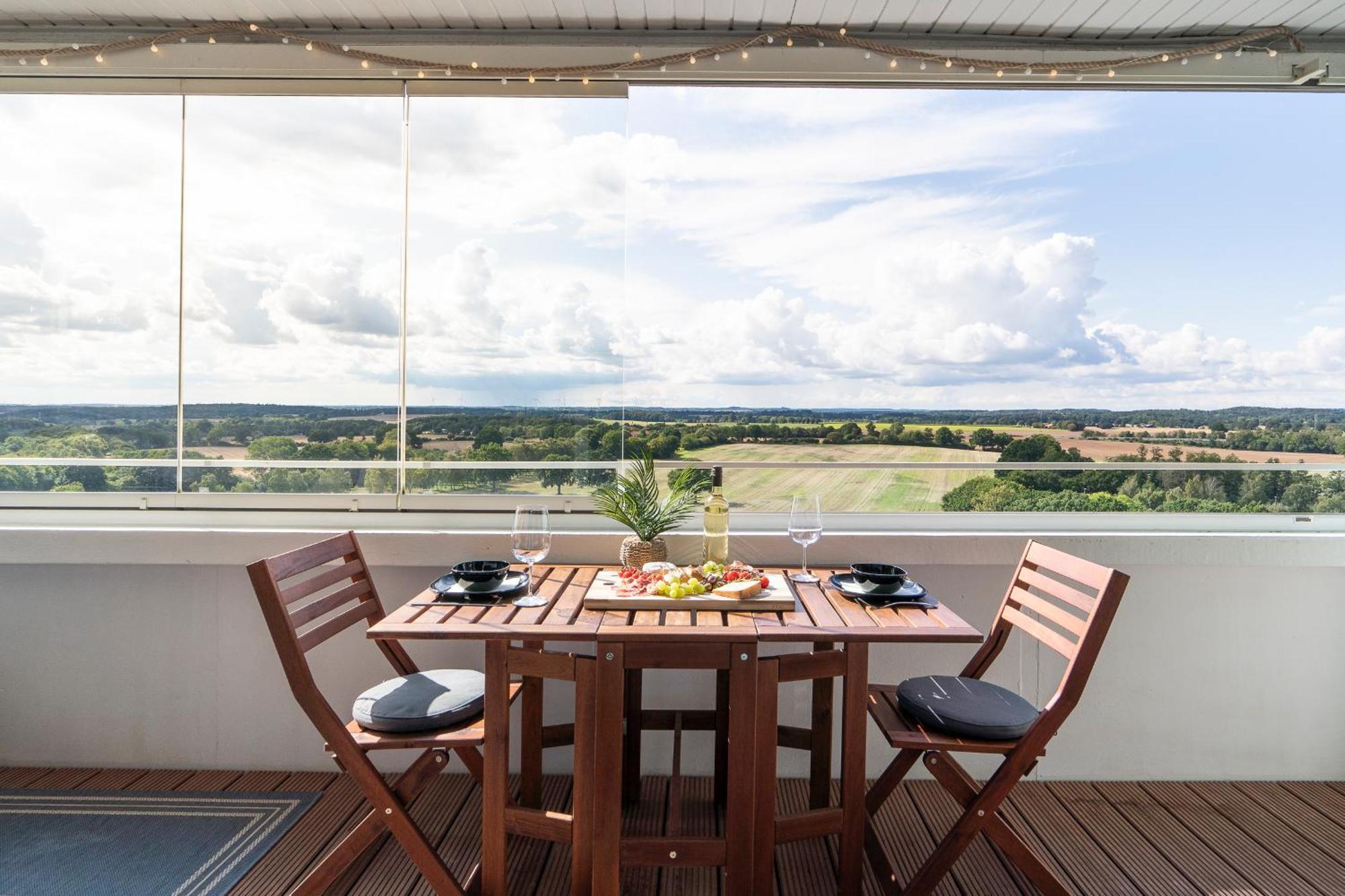 "Penthouse Wolke 12" Mit Unglaublichem Ausblick - Meerblick 希尔克道夫 外观 照片