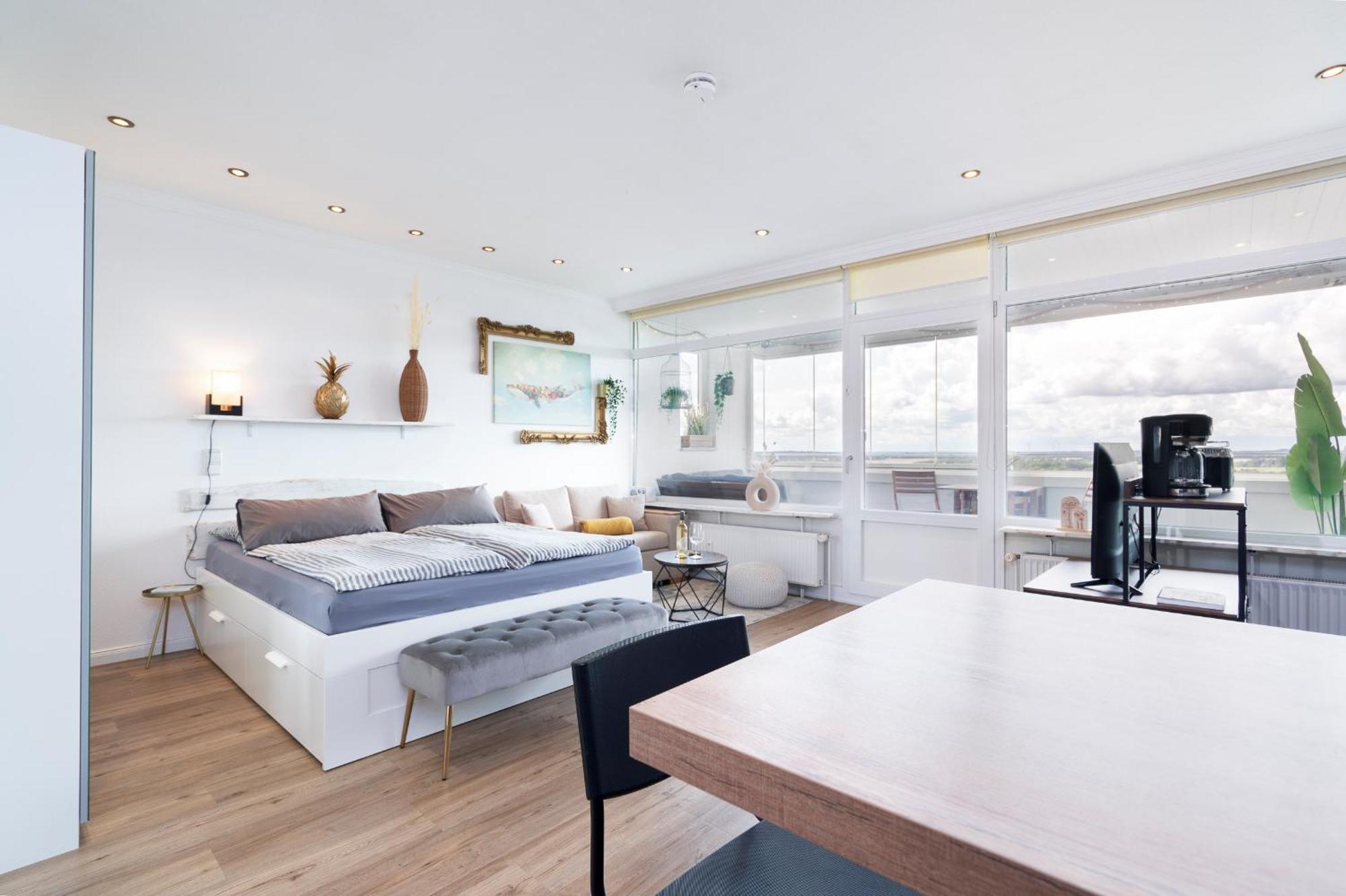 "Penthouse Wolke 12" Mit Unglaublichem Ausblick - Meerblick 希尔克道夫 外观 照片